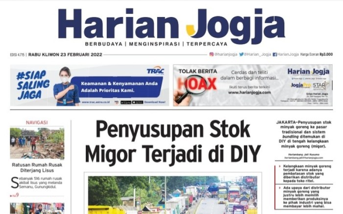 Info Dana Kaget Suara Merdeka Jogja Hari Ini